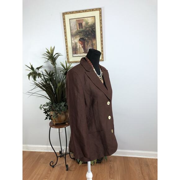 Giorgio Saint’ Angelo Women Jacket 8 Mob Wife 3 Button Front Office Siren Lapel - Picture 3 of 10